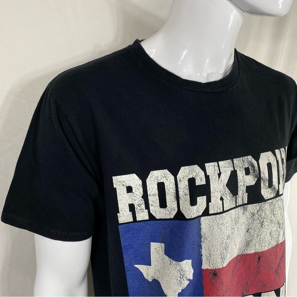 Rockport Strong Men’s Texas Flag Black Tee - Picture 2 of 8